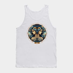 ZODIAC Gemini - Astrological GEMINI - GEMINI - ZODIAC sign - Van Gogh style - 1 Tank Top